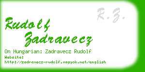 rudolf zadravecz business card